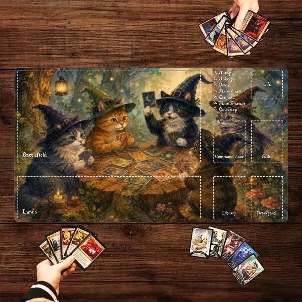 Door Mat Blank - Tapete de Juego Witch Cats Play