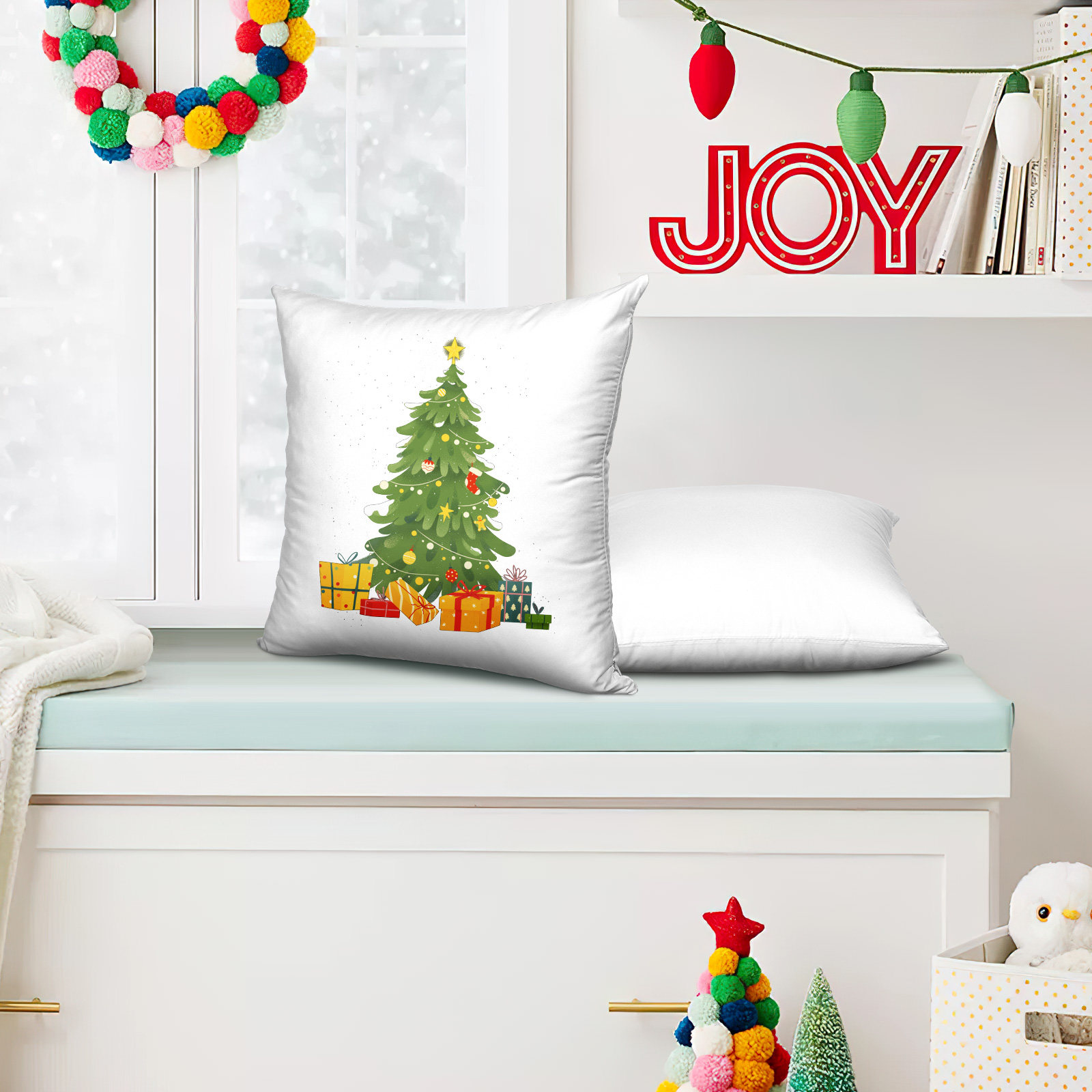 Pillow Cover Sublimation - 4 Fundas de Almohada Blancas para